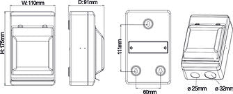 WCED 5 way metal enclosure with lid