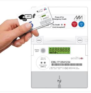 Emlite – MP23-MID Single Phase Contactless Prepayment / Timer Card Meter (100A Direct Connect)