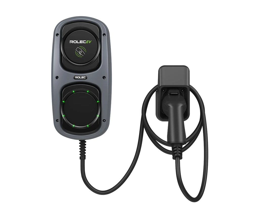 Rolec WallPod Smart EV Charger - up to 7.4kw Type 2 Socket, 5m Tethered - Grey