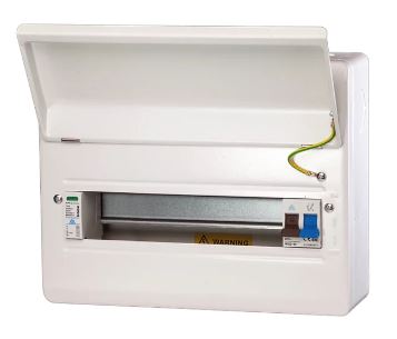 WCED 6 mod metal Consumer unit with 100A M/S + SPD