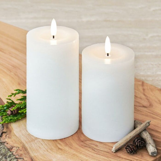 White Battery Real Wax Authentic Flame LED Candle, 2 Pack