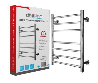 Dexpro Electric Towel Rail Stainless Steel with Timer