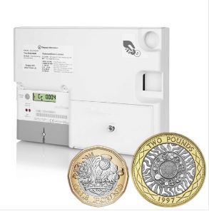Emlite – EML-P-GBP-MID Single Phase Sterling Prepayment Coin Meter (100A Direct Connect)