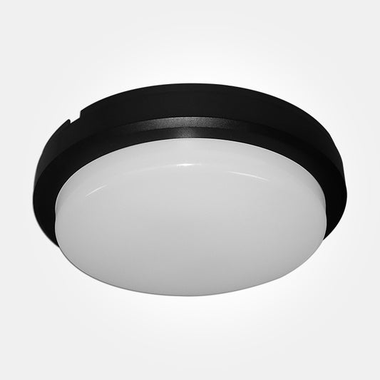 Black/Full Diffuser LED Ceiling/Wall Fitting - IP54/IK08
