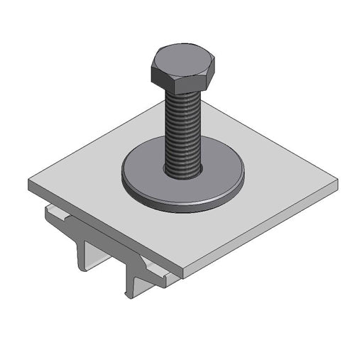 Valk Alu Clamp for Power Optimizer/Micro Invertor - for Side+ and Trapezoidal Profile