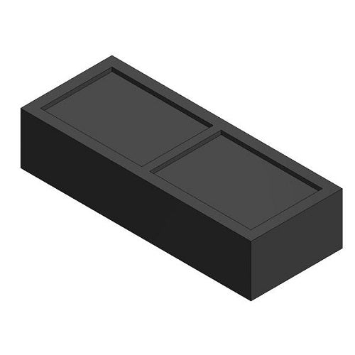 ValkPro+ Rubber Elevation Block - 290x115x60mm - Gravel Roof