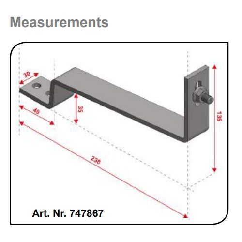 ValkClamp Ss Plain Tile Roof Hook + Hammerhead Bolt + Flange Nut