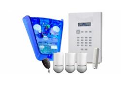 Eaton COMPACT-KIT i-on Compact audible kit containing 3x PIR, 1x door contact, 1x keyfob, 1x blue sounder base