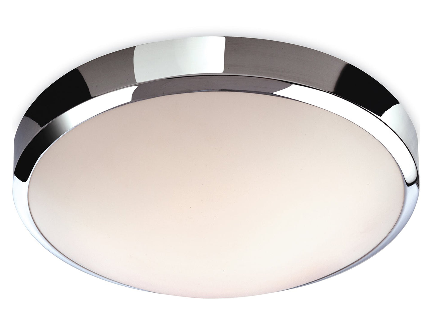 Toro LED Flush Ceiling Fitting Chrome with White Polycarbonate Diffuser