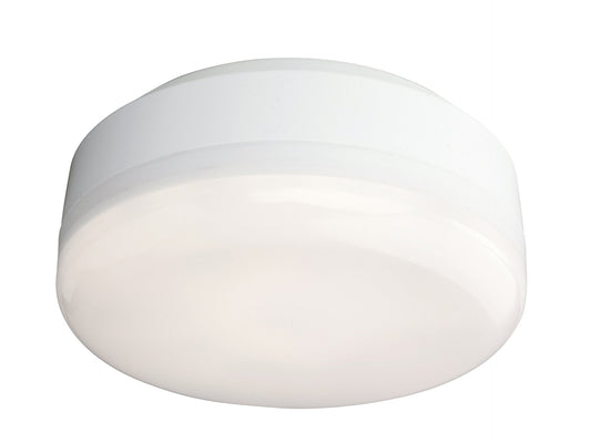 Mini Hydro LED Flush Ceiling Fitting White with White Polycarbonate Diffuser