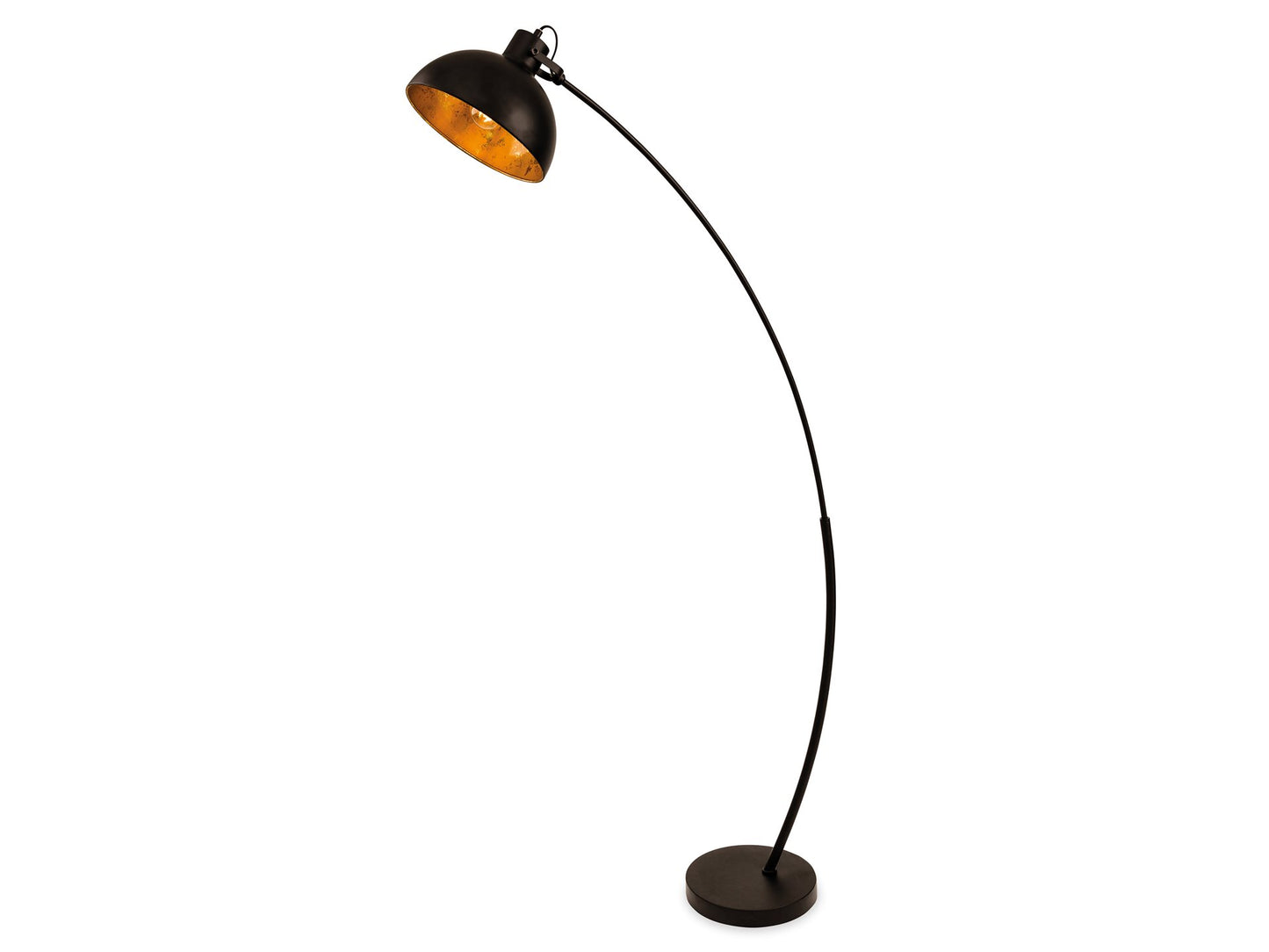 Lotus Floor Lamp Black with Gold Leaf Effect