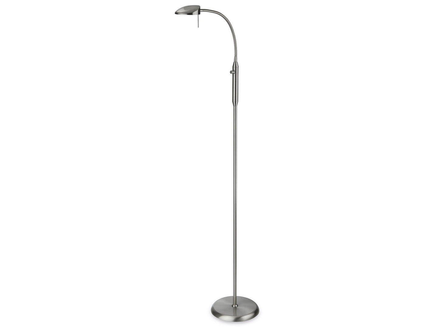 Milan LED Floor Lamp Brushed Steel