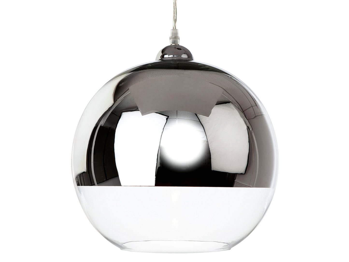 Club Pendant Chrome and Clear Glass