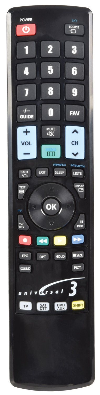 Universal 3 Device Remote Control