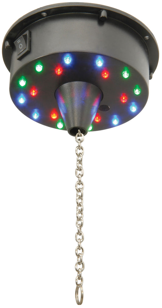 Battery operated LED mirror ball motor