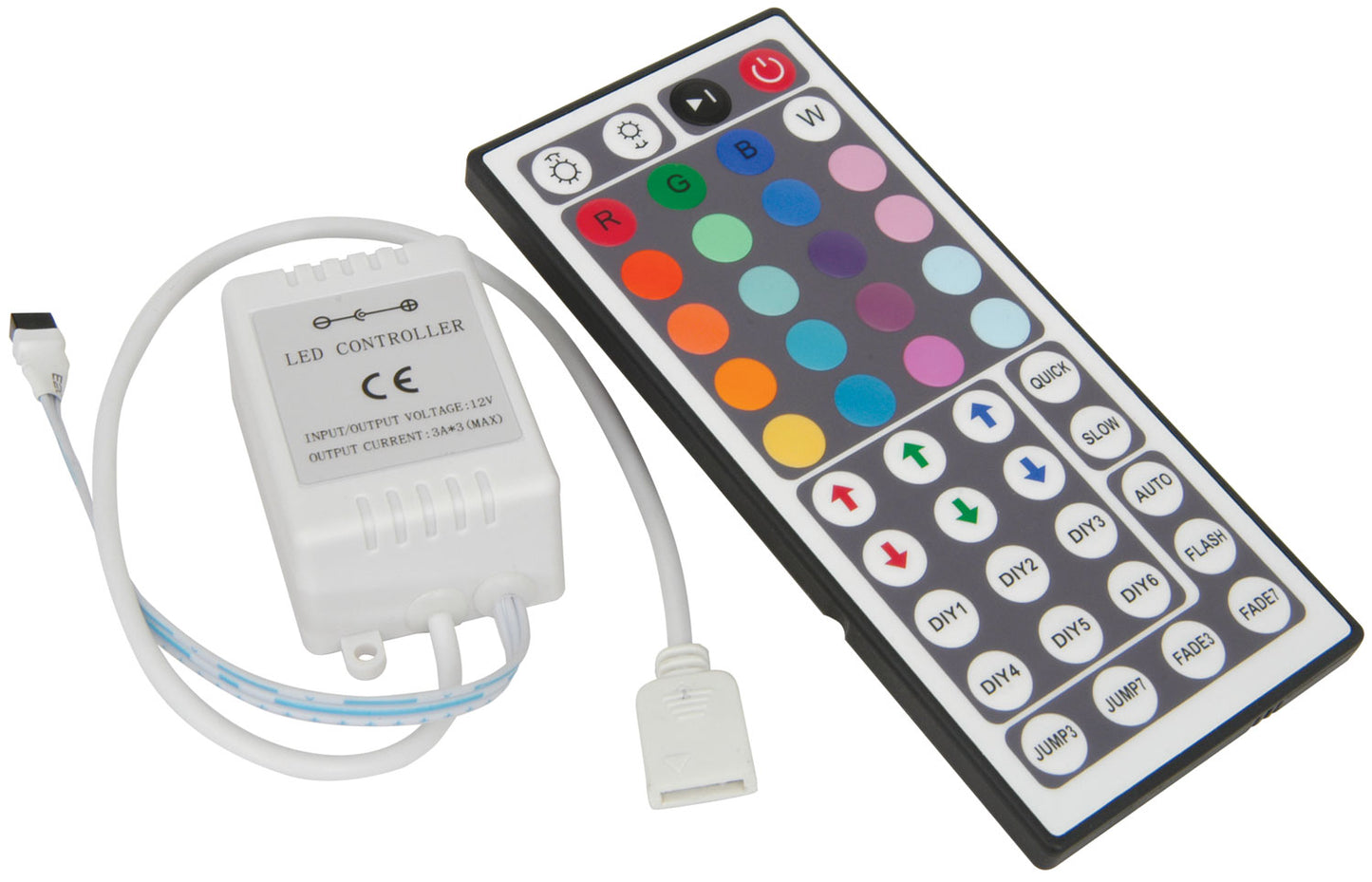 RGB Tape controller with 44 key multi function IR remote