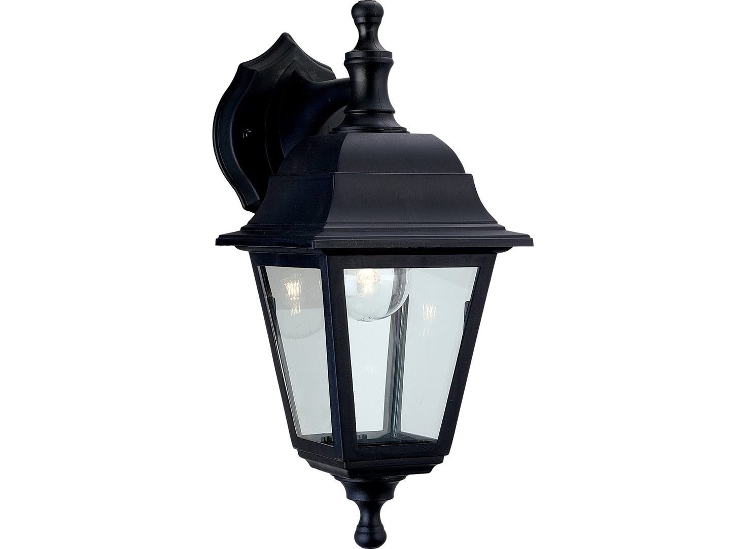 Oslo Resin Lantern - Uplight/Downlight Black