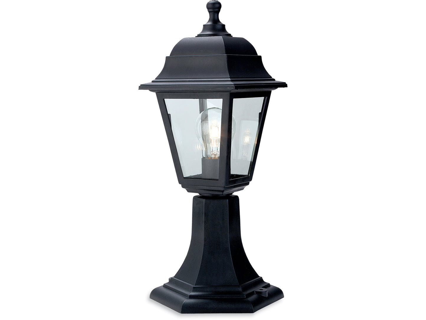 Oslo Resin Lantern - Pillar Black