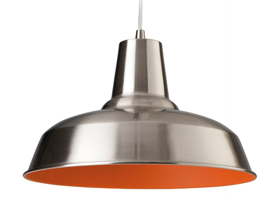 Smart PendantBrushed Steel with Orange Inside