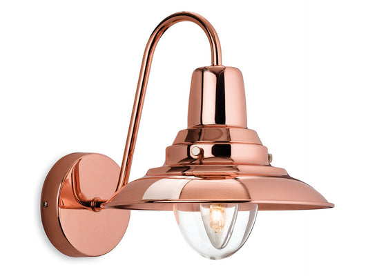 Fisherman Wall Light Copper with Clear Glass