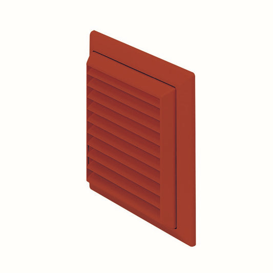 100mm Louvered Grille Rect Terracotta - 4904T