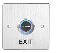 CQR XB/NT86/ALI Single gang Aluminium Touchless Sensor Exit Button