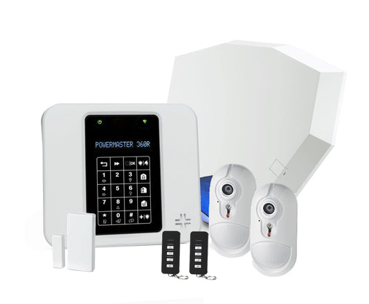 Visonic PM360RCAMKIT PM360R 64 Wireless Zone Control Panel + 2 x Pir's NEXT CAM K9-85 + 2 x Key-Fobs (KF-235 PG2) + 1 x MC-303V PG2