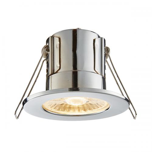 Saxby ShieldECO 500 IP65 4W Warm White - Polished Chrome - 74031