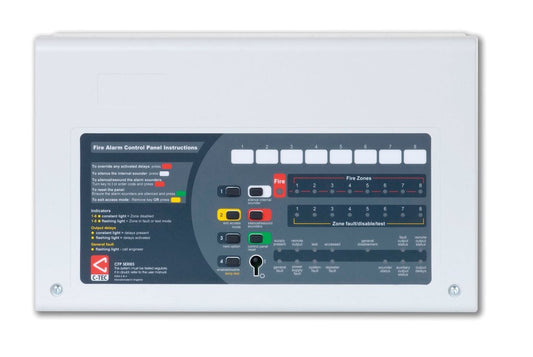 C-TEC CFP702-2 CFP AlarmSense 2 zone two-wire panel. Max 2 x 3.2Ah batteries