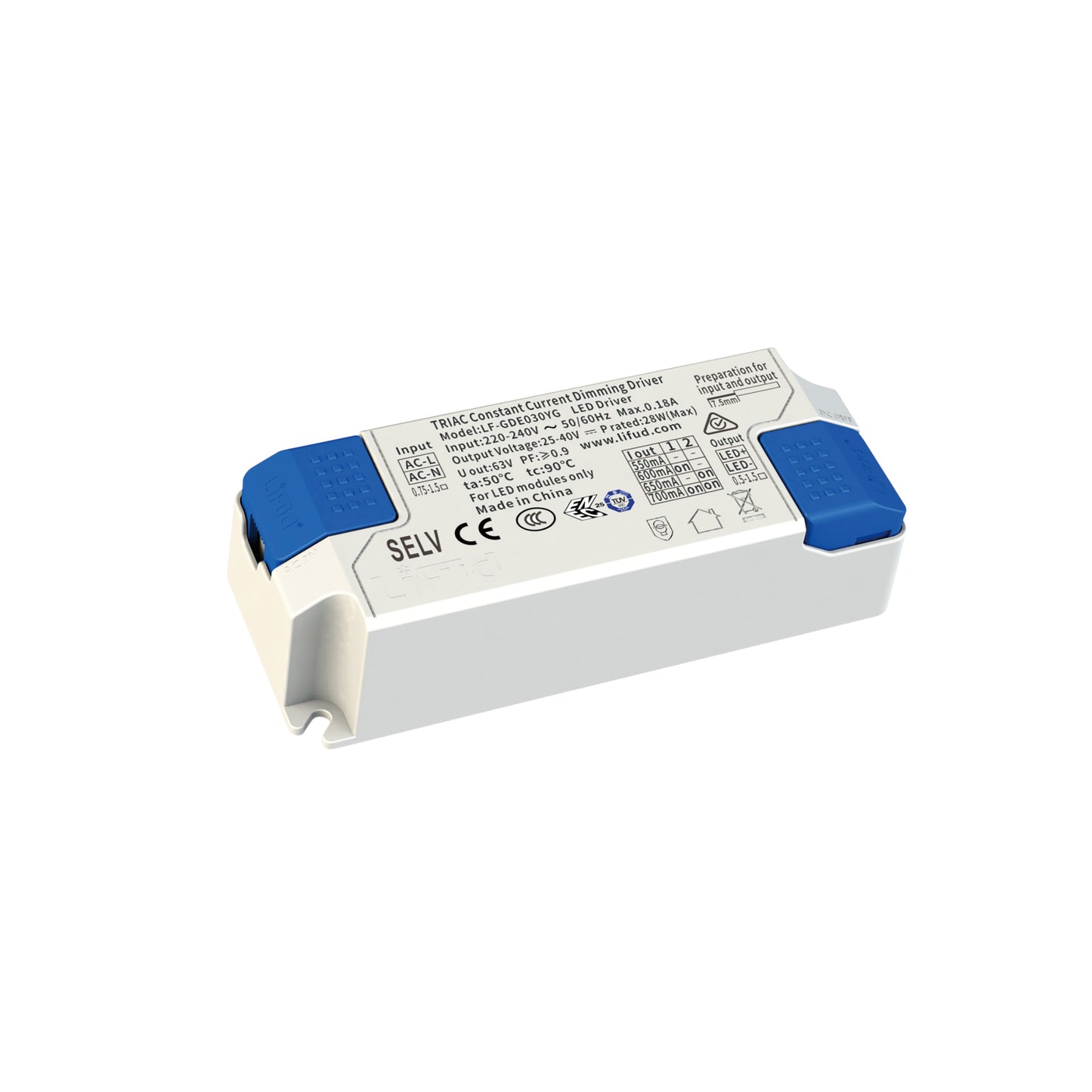 Saxby LED Driver Constant Current Dimmable 28W 550/600/650/700mA selectable