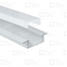 Profile3 2M WHITE FINISH, RECESSED PROFILE WITH OPAL DIFFUSER