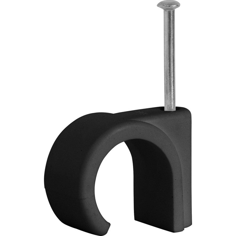 Co-Axial Cable Clips 7.0mm Black (PK100) - CCCPOAX7BL100