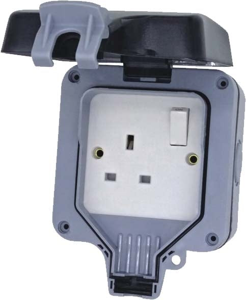 1 Gang 13A Double Pole IP66 Switched Weatherproof Socket - DWPS1