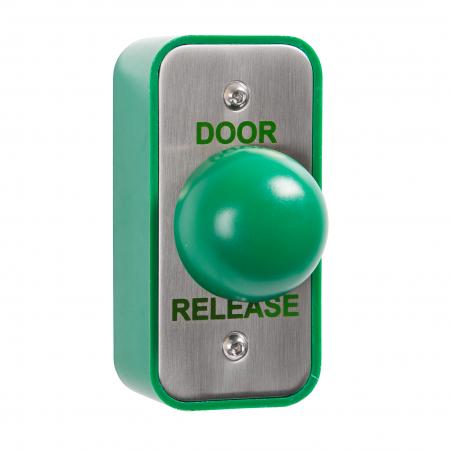 Door Release Architrave Green Dome Button - EBGB/AP/DR
