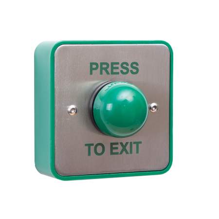 Press To Exit Standard Green Dome Button - EBGBWOC02/PTE