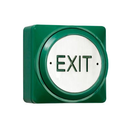 Exit Standard Push Plate Button Green - EBPP02P/GN