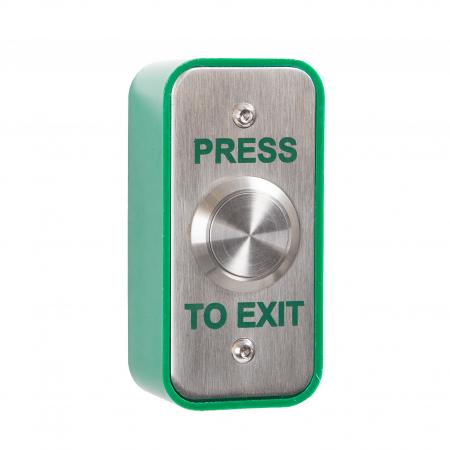 Press To Exit  22mm Architrave Stainless Steel Button - EBSS/AP/PTE