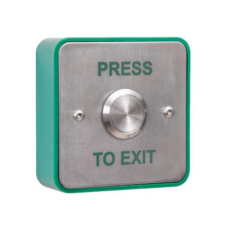 Press To Exit 22mm Standard Stainless Steel Button - EBSS02/PTE