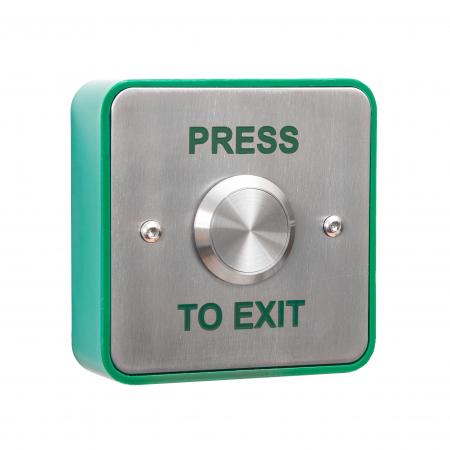 Press To Exit 25mm Standard Stainless Steel Button - EBSS25/PTE