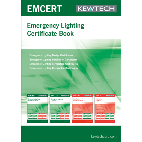 Emergency Lighting Installation Certificate book 24 pages