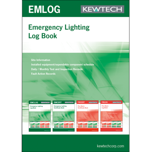 Emergency Lighting Maintenance Log Book 20 pages