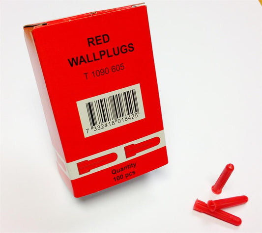 Red Plugs 5.5mm Diameter Box 100 - F100