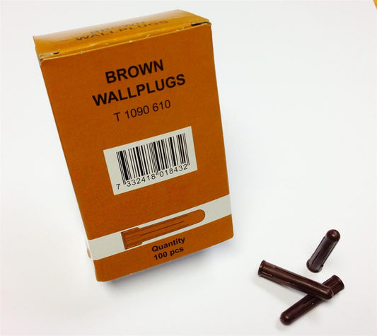 Brown Plugs 7.0mm Diameter Box 100 - F101