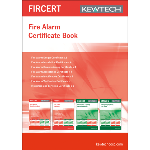 Fire Installation Certificate book 40 pages