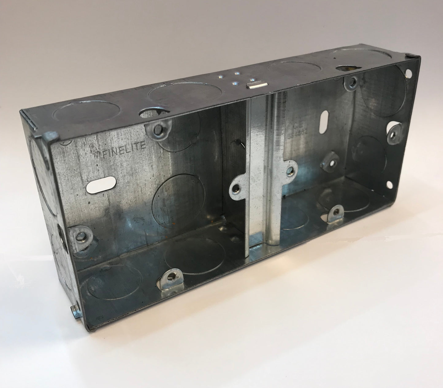 2 Gang x 35mm Deep Dual Galvanised Metal Back Box - FL-SBD35