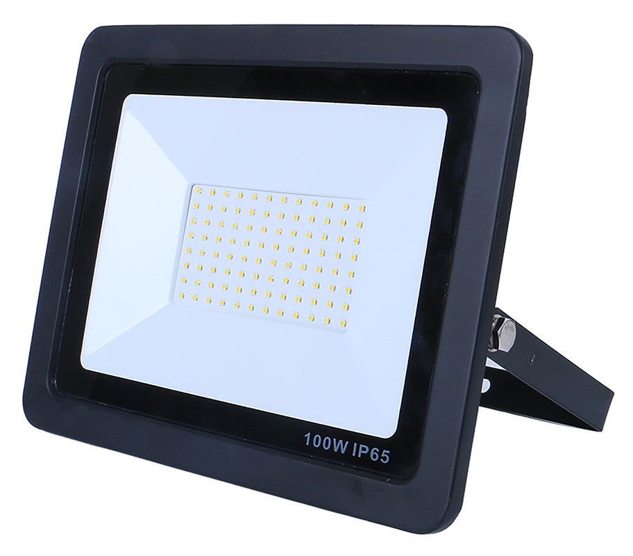 100W SMD AC Floodlight Photocell - 6000K - Black