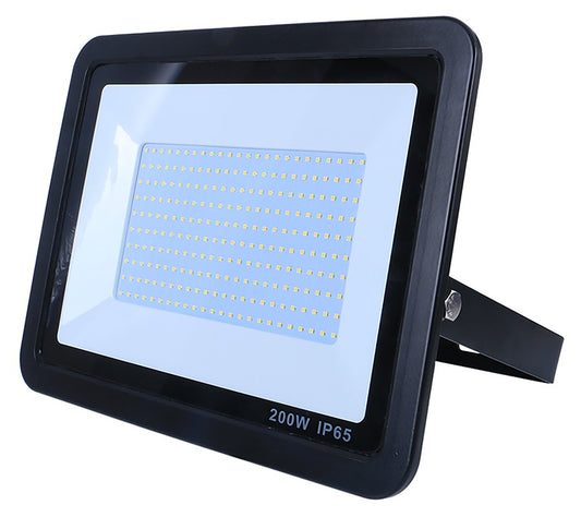 200W SMD AC Floodlight Photocell - 6000K - Black