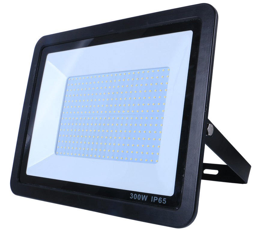 300W SMD AC Floodlight Photocell - 6000K - Black