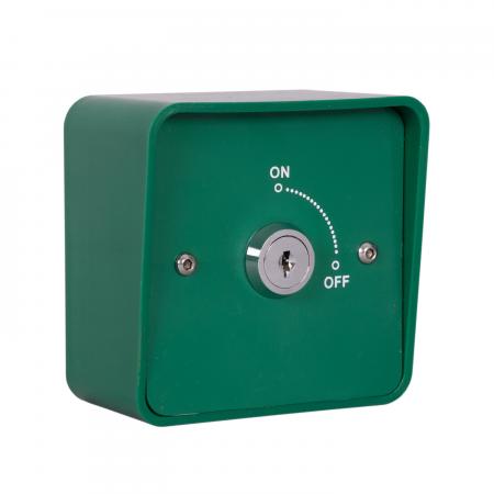 Green On/Off Latching Key Switch - G-KS-1