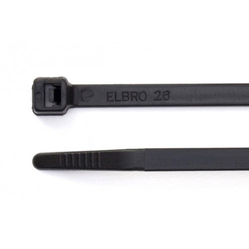 300mm x 4.8mm Black Cable Tie, Pack of 100 - HFC300-BLK